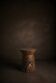 LUNA side table stool in hand-carved solid recycled teak.