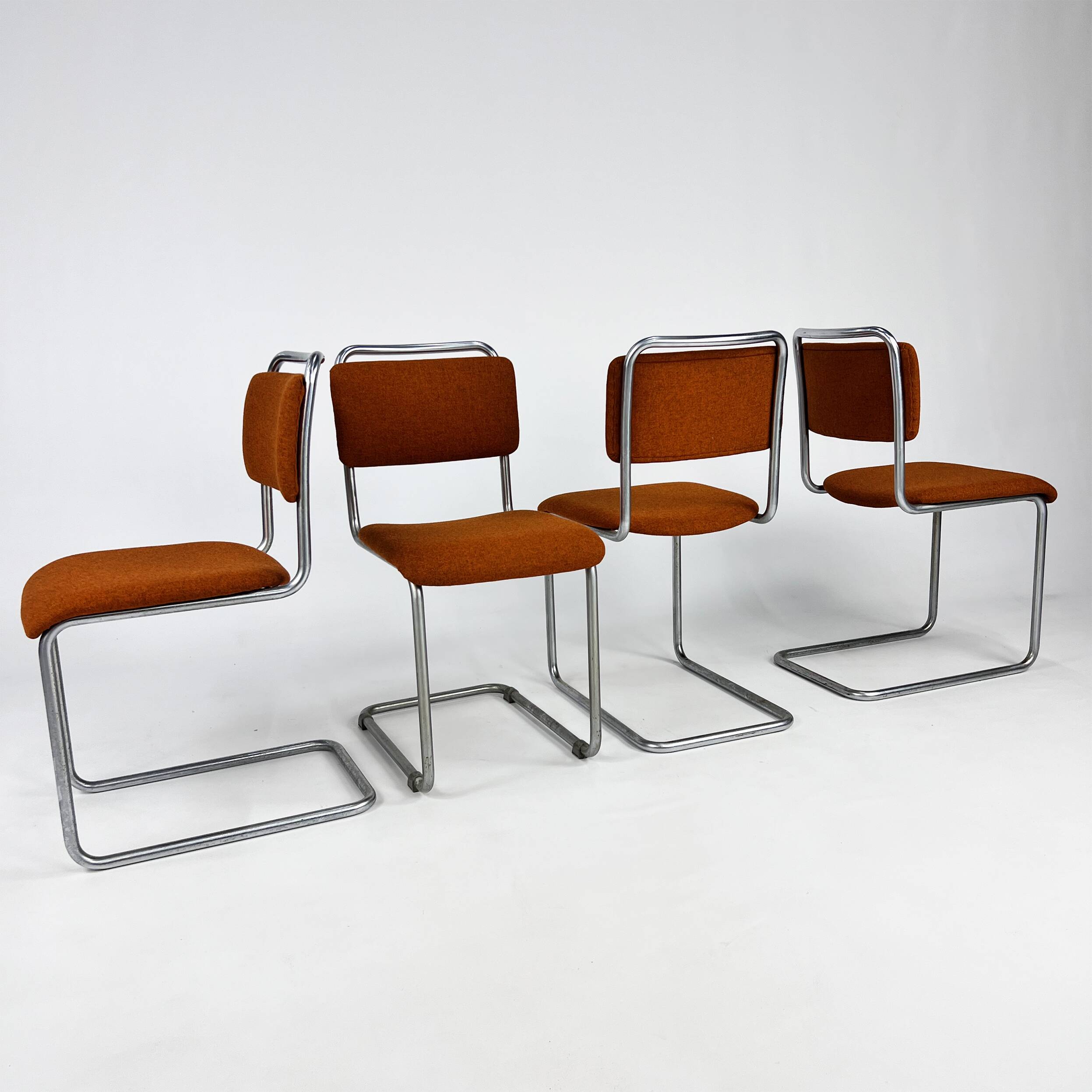 Set of 4 Mid-Century Gispen 101 Dining Chairs, 1940s