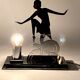 Art Déco Charleston Dancer cubist Table Lamp, LW Paris France, circa 1930