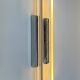 Pair of XL vintage wall lights, chrome metal and transparent ABS, Italy, 1980.