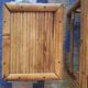 Ensemble de 3 tables gigognes en bambou patiné, années 1960