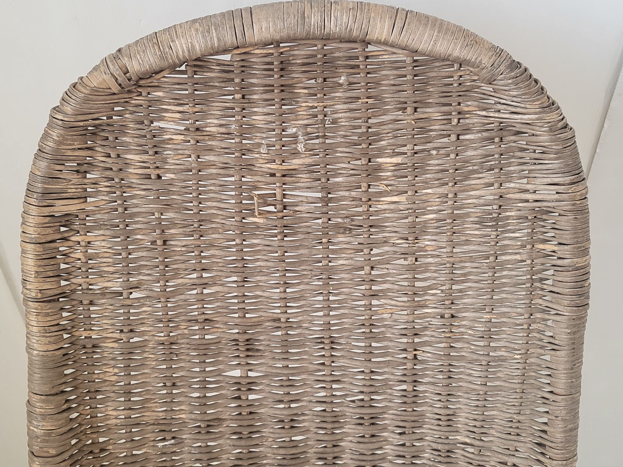 Fauteuil en rotin vintage 1950