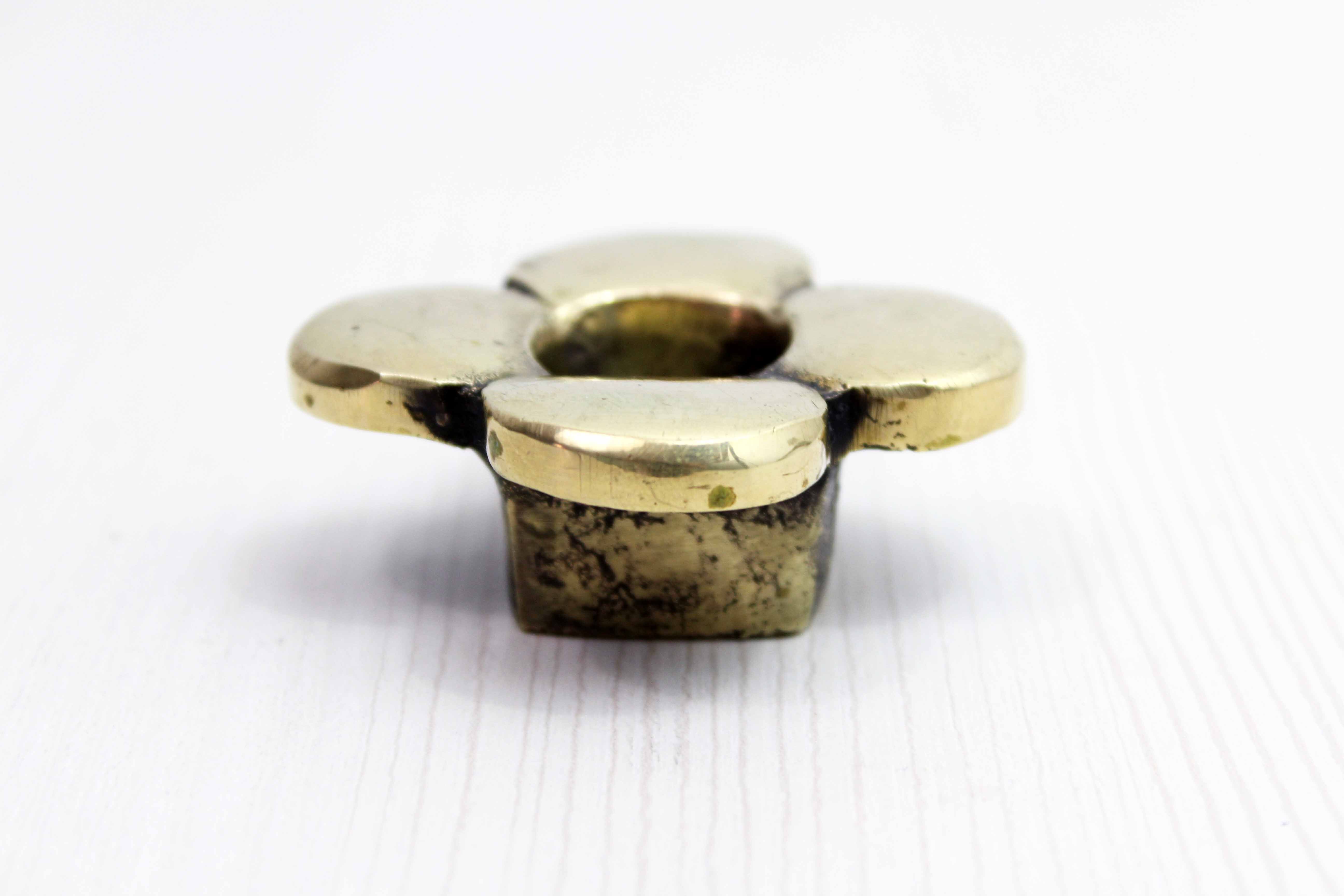 Bronze flower candle holder 1960