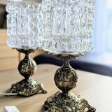 Pair of table lamps with globes (L-0182)