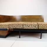 Rare Fabric Folding Sofa by Halabala for UP. Zavody, 1953, Czechoslovakia
