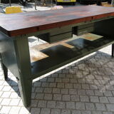 Workbench metal and mahogany 1960