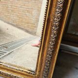 Antique large Louis Philippe mirror, decorated with gilt leaf - "Claude"