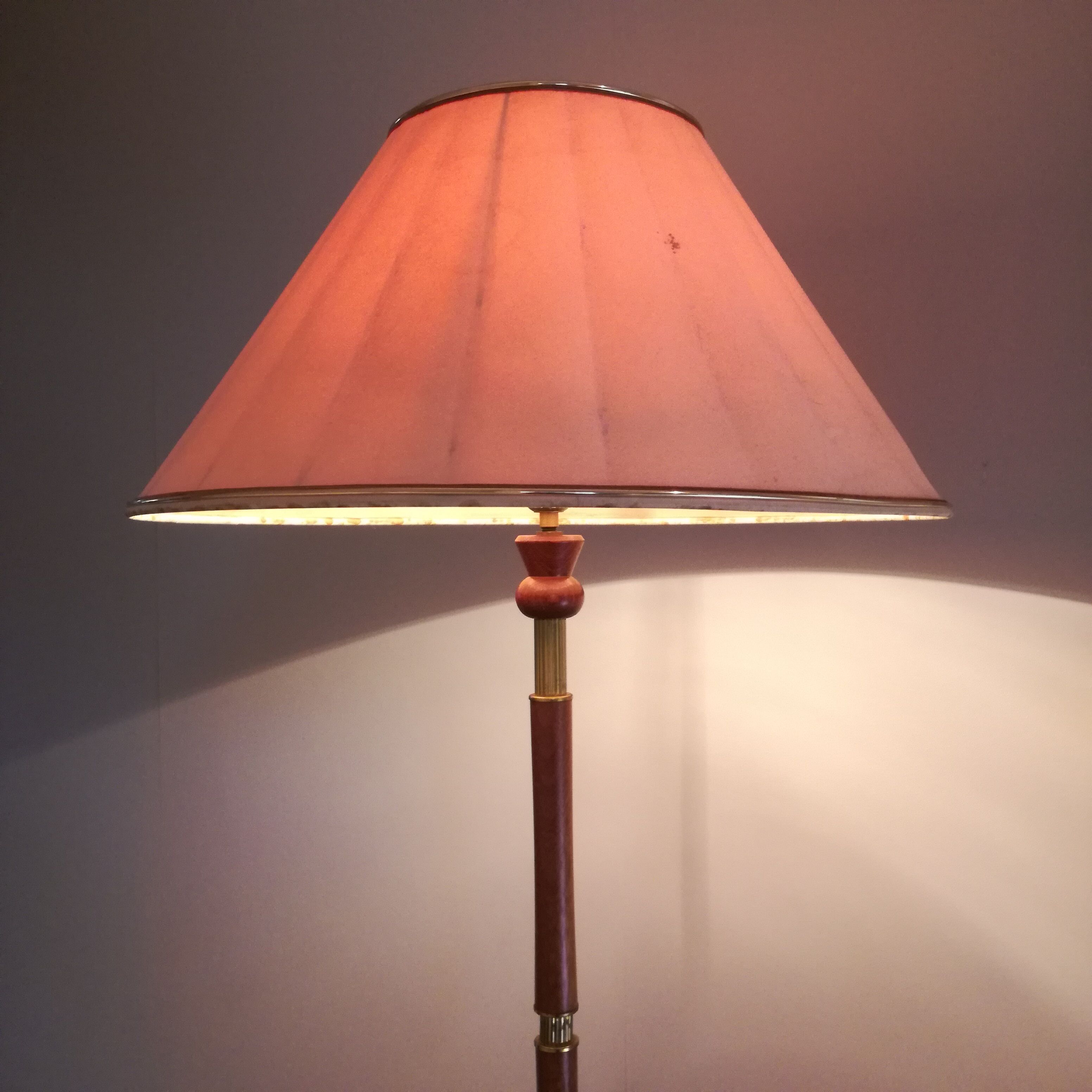 Wooden tripod floor lamp 1950