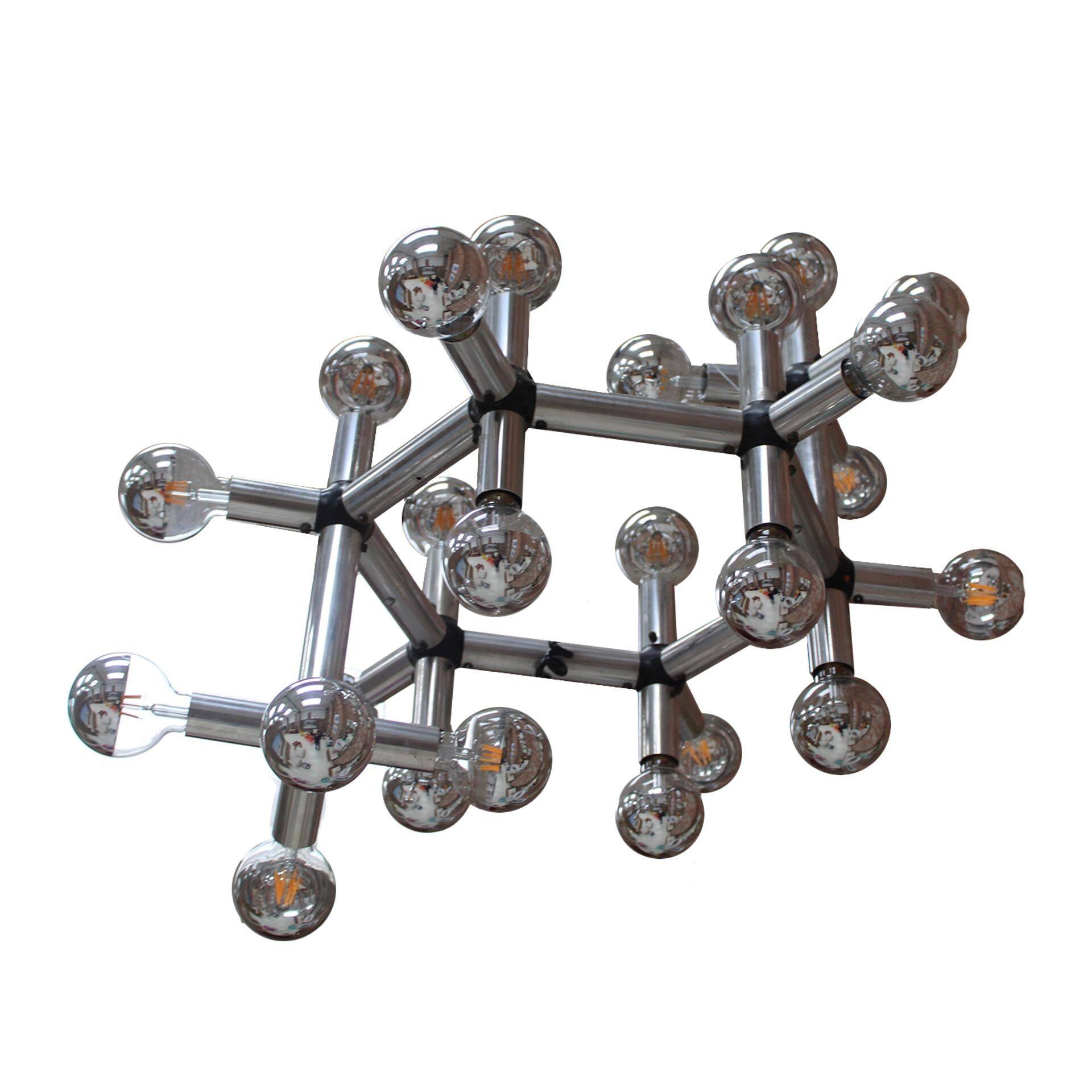 Mid Century Robert Haussmann Atomic Suspension Lamp, Sculptural Lamp 1969