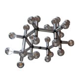 Mid Century Robert Haussmann Atomic Suspension Lamp, Sculptural Lamp 1969