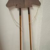 Wooden horses stick on wheels