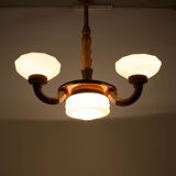 Lustre en bois Art Déco, années 1930