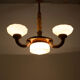 Art deco wood chandelier, 1930s