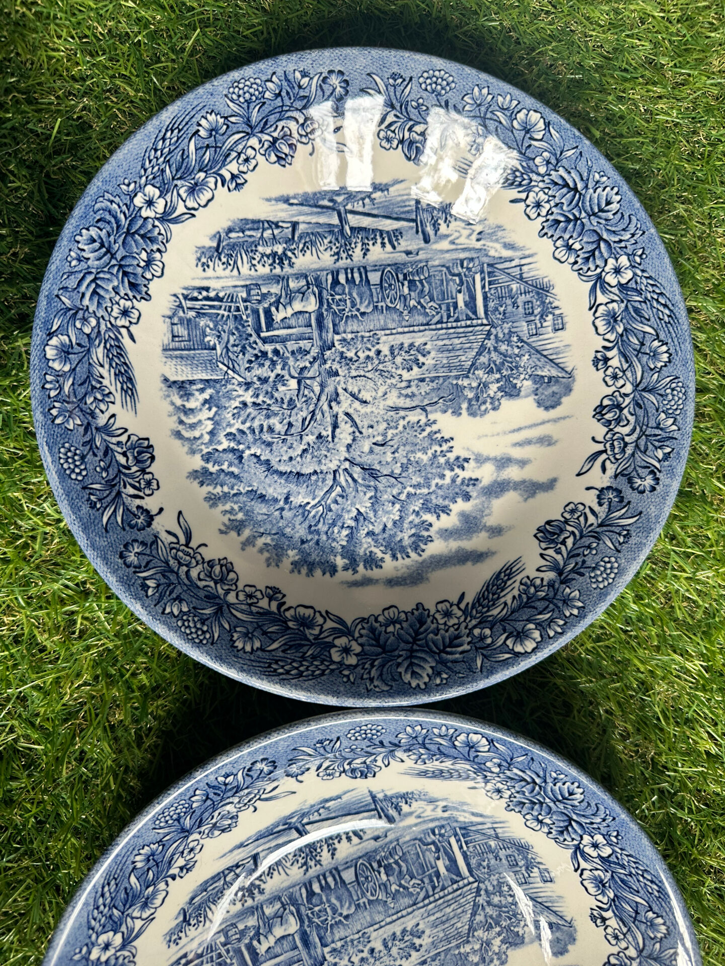 Set of 4 English deep plates by Churchill.