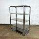Vintage chrome rack with crystal smoked glass
