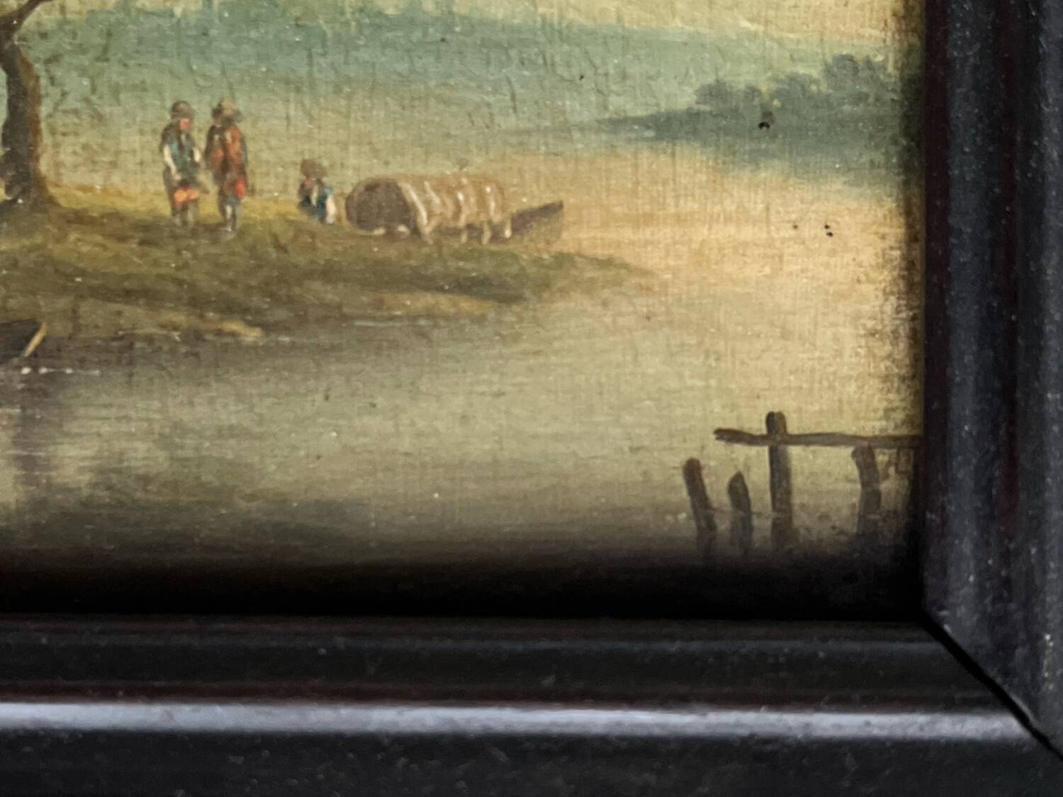 Small painting: oil on panel - lively landscape