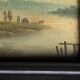 Small painting: oil on panel - lively landscape