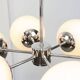 Space-age Italian Sputnik Chrome & Opaline Chandelier, 1970s