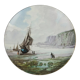 Montereau earthenware dish"Maritime landscape"