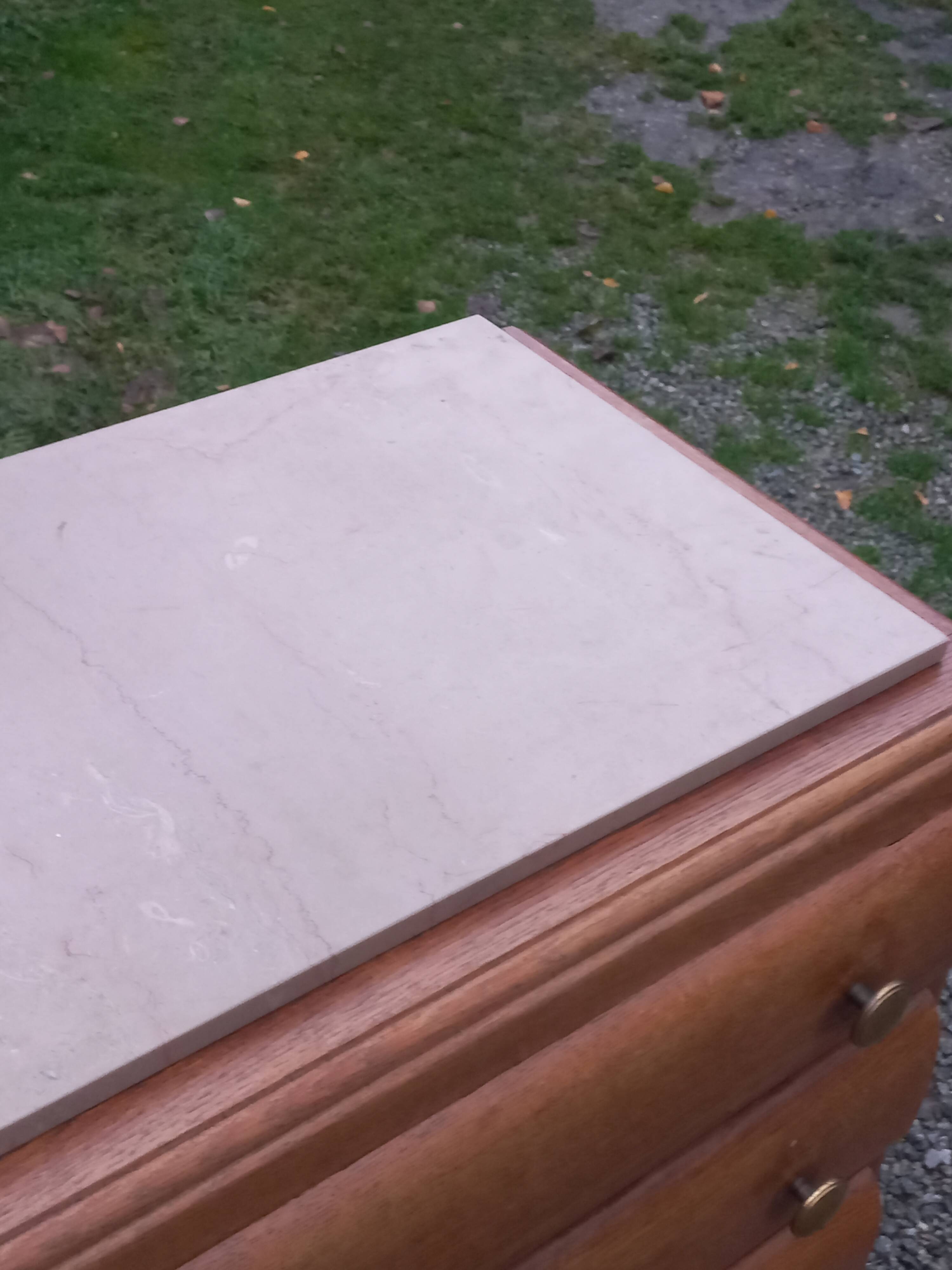 Commode en chêne pieds compas 4 tiroirs, 1950