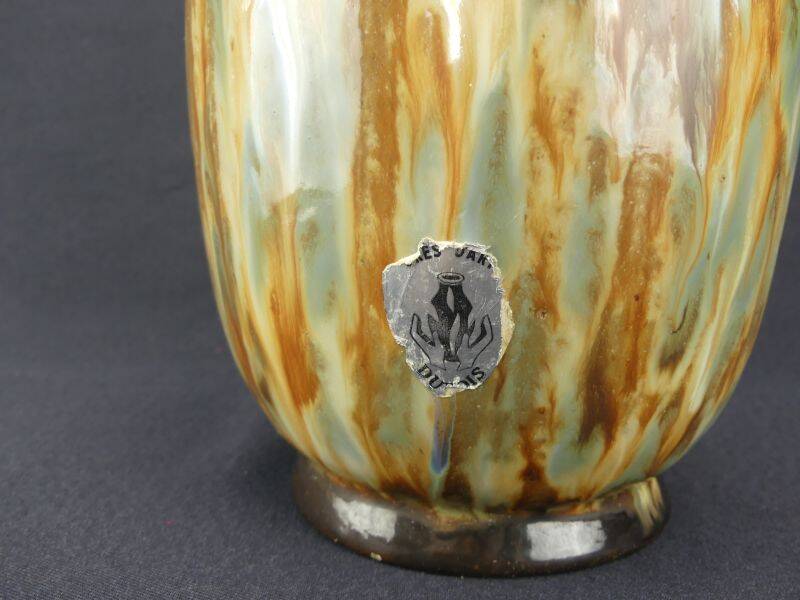 Large stoneware vase from Bouffioulx signed Dubois