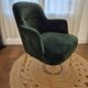 Fauteuil design italien torre 1961 – modèle da vinci 02 – velours vert