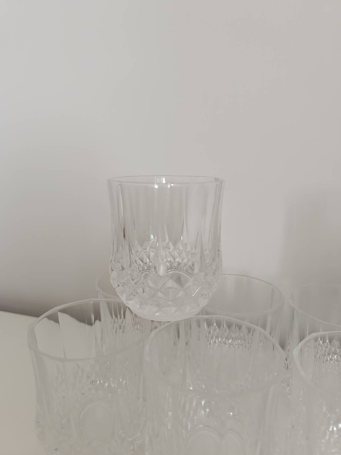 Set of 10 Cristal d'Arques whisky glasses