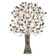 Large Marc crée une sculpture d'arbre en métal découpé au chalumeau de style brutaliste.