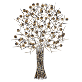 Large Marc Creates brutalist torch cut metal nail tree sculpture