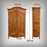 Nantaise Cherrywood Wardrobe, Louis XV Style – Part 1 of the 19th Century