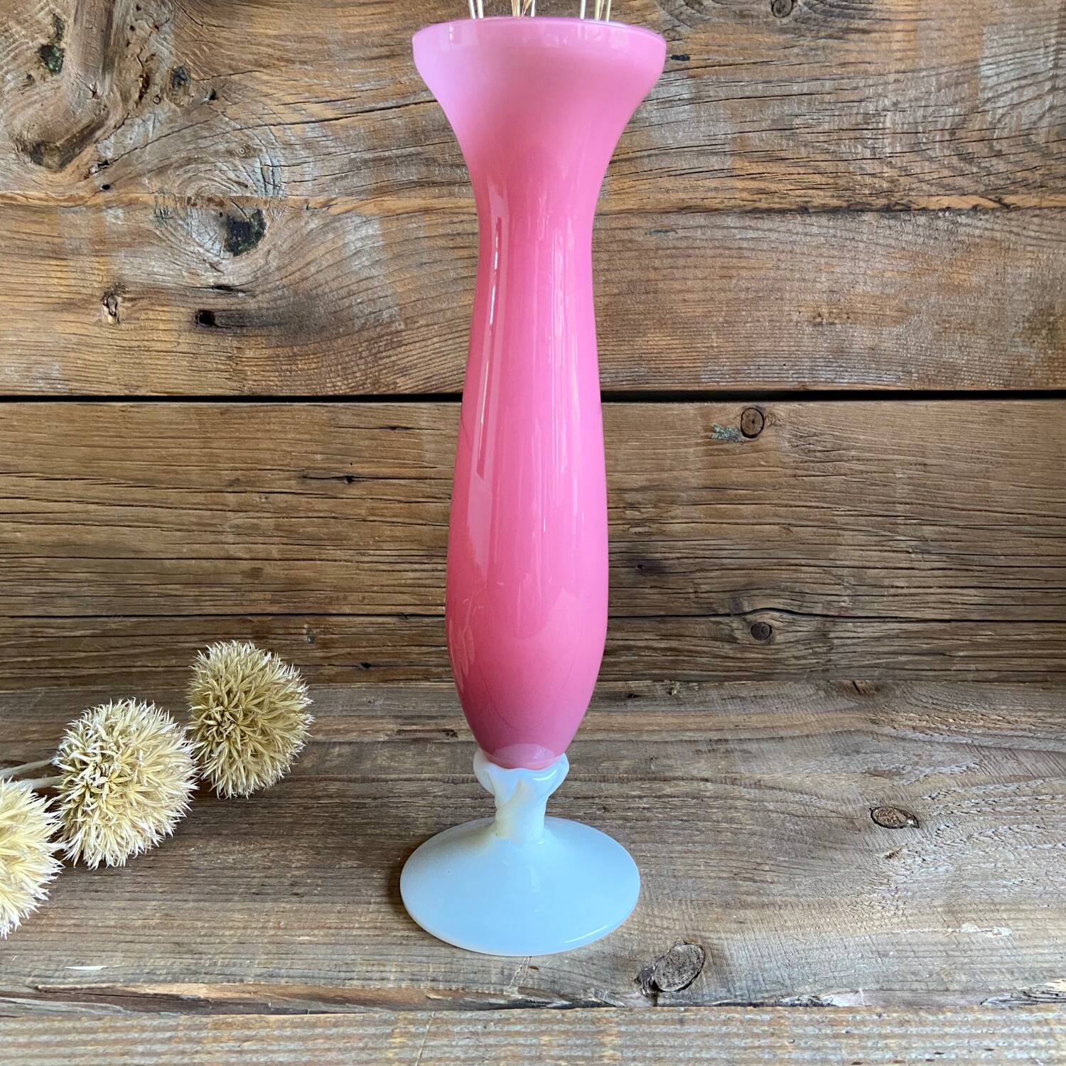 Pink opaline vase