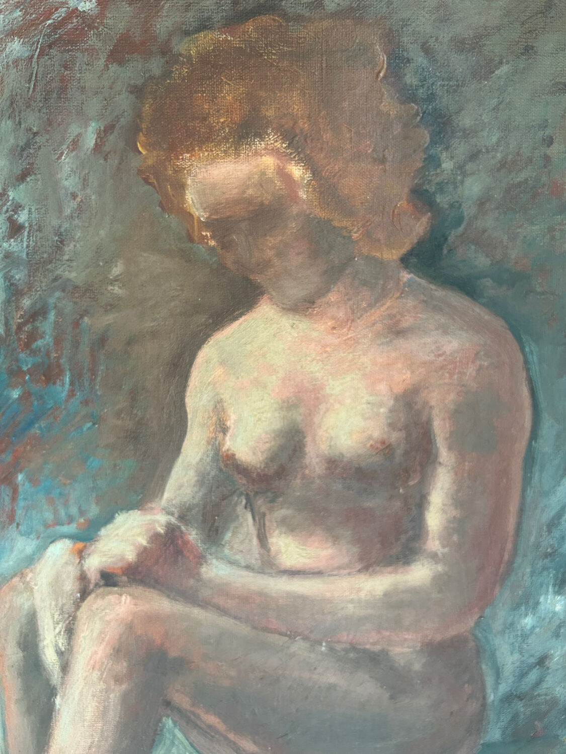 Oil on canvas period art deco