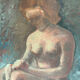 Oil on canvas period art deco