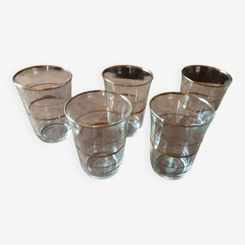 Lot de 5 verres  vintage