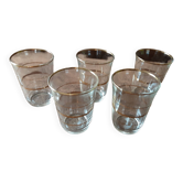 Set of 5 vintage glasses
