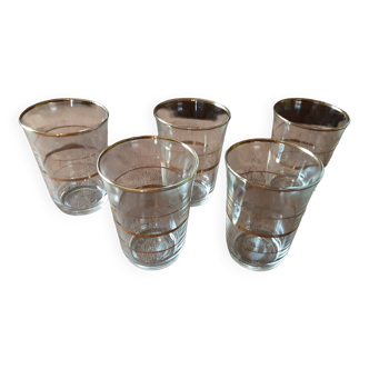 Set of 5 vintage glasses