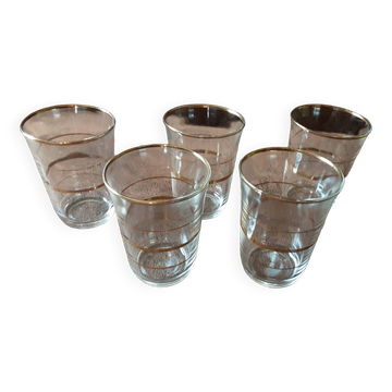 Lot de 5 verres  vintage