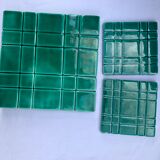 Art deco green underside and 2 bottle bottoms
