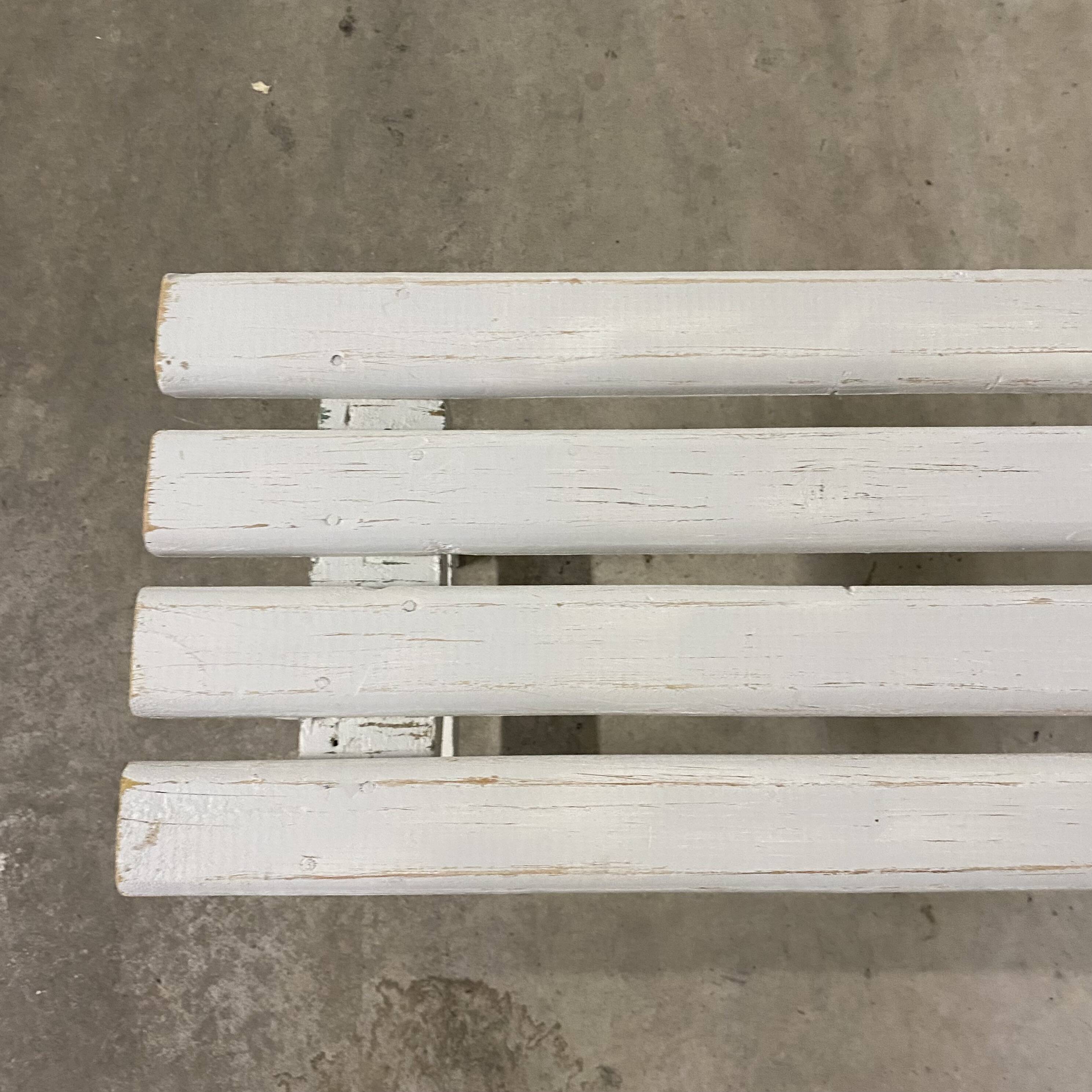 Weathered wooden bench