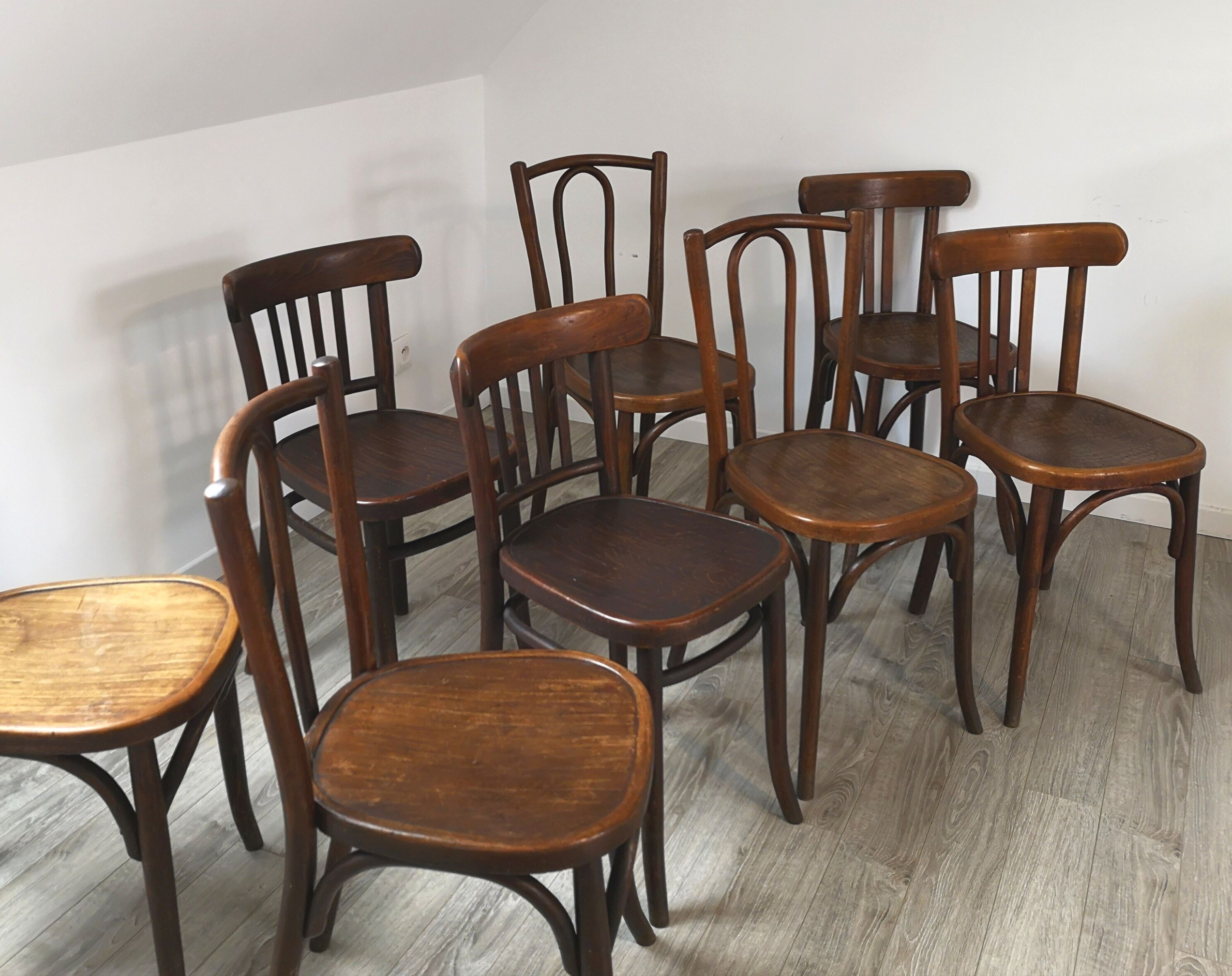 Set of 6 chairs bistro mismatched