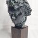Bust of Beethoven in patinated plaster in imitation of bronze, signed, 27 cm