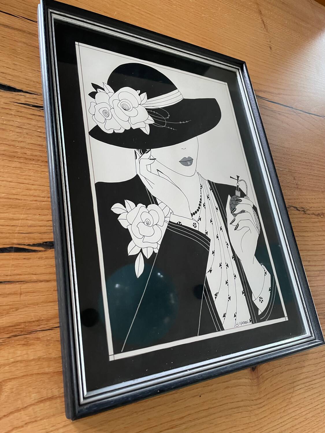 Antique pen and ink art deco fashion designs by ljgreen