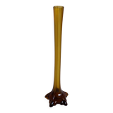 Vase soliflore verre ambré style Murano