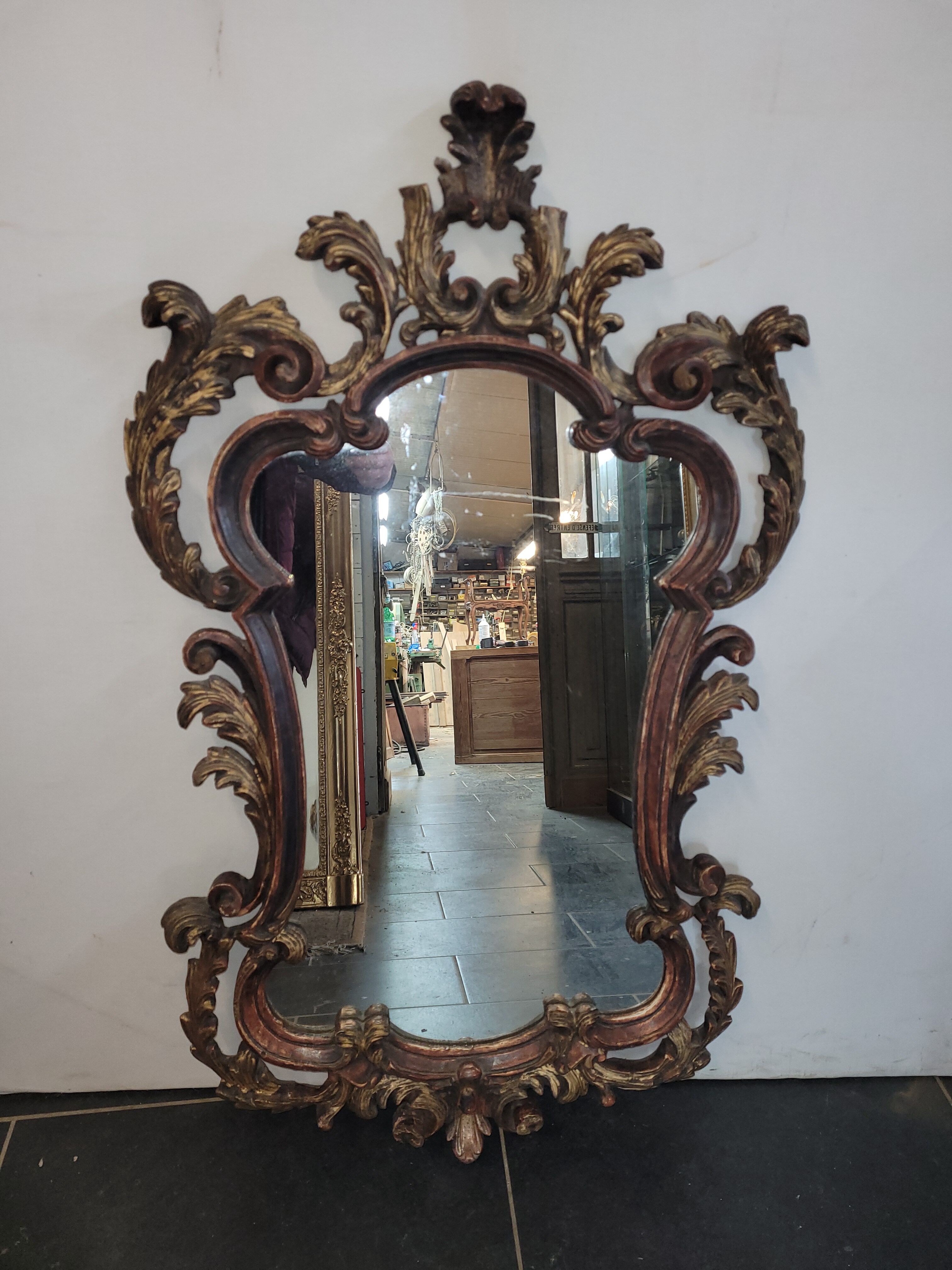 Rocaille mirror Louis XV style, 120/73cms