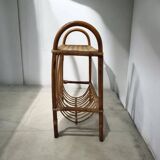 Rattan magazine rack