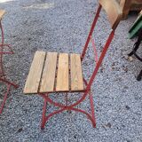 Garden furniture above wood and iron base It is foldable