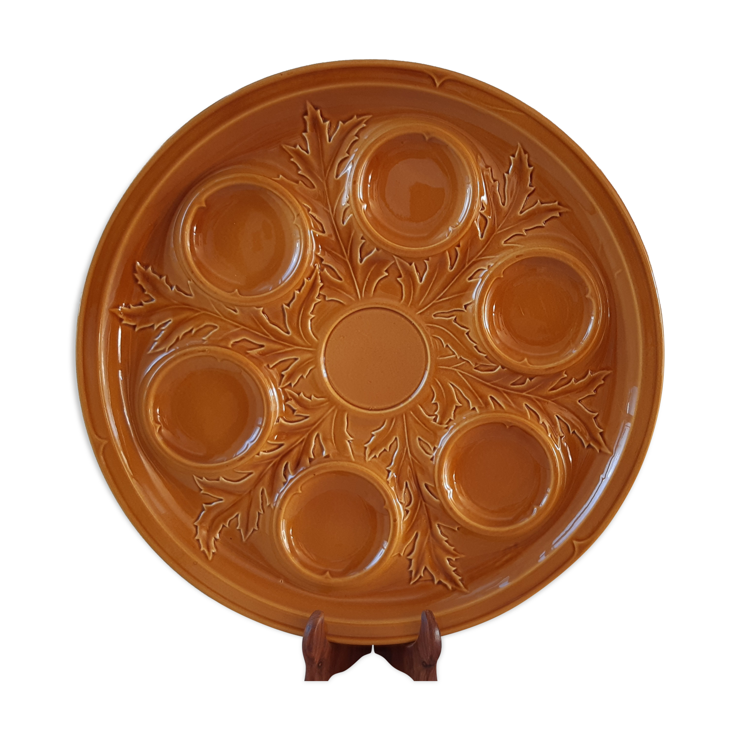 Large dish with artichokes Salins years 50-60