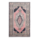 4x7 Pink & Cream Oriental Handmade Vintage Rug, 130x225Cm