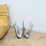 Vintage plexiglass magazine rack