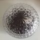 Structured glass round ceiling lamp vintage 60s-70s
